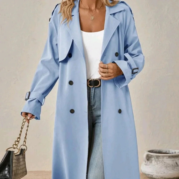 Double Breasted Belted Trench Coat